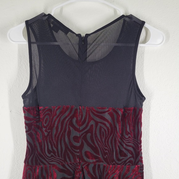 Forever 21 Velvet Burnout Mesh Fit Flare Mini Dress Sz Small Fairy Grunge Whimsi - Picture 7 of 12